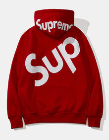潮牌supreme联名同款卫衣男刺绣大字母logo印花秋冬宽松连帽衫 红色 l