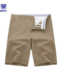 罗蒙（ROMON）短裤男夏季休闲男士宽松薄款五分裤直筒裤 DK0503 卡其 32 