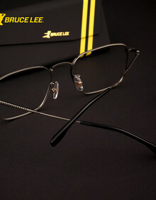 bruce lee李小龙眼镜男女款商务方形β钛金属超弹性舒适光学近视款可