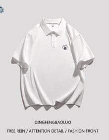 顶峰保罗（Dingfengbaoluo）翻领polo衫T恤男士夏季速干透气宽松休闲简约舒适DF021白色XL