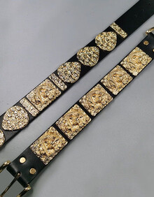 龙纹革带圆领袍皮带古装古风腰带飞鱼服配饰男女款用型汉服革带 实束