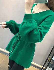 忆静萱针织衫女2019秋季女装新品新款韩版女装修身毛衣女短外套百搭针织衫女上衣小衫 图色 L