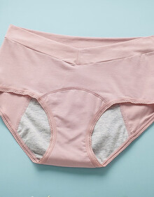 生理期内裤纯色女士月经期防侧漏大姨妈裤卫生棉内裤透气高腰女生