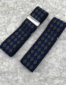 布艺袖箍调酒师衬衫袖环臂环西装袖带男士女袖捆袖扣 天蓝色 3.