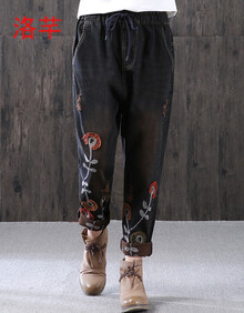 【女士牛仔裤宽松版】价格_图片_品牌