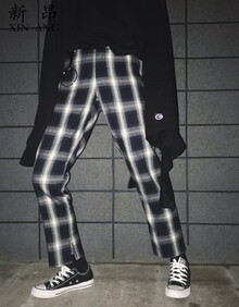 【黑白格格裤】价格_图片_品牌