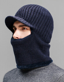 笛颂冬天帽子男女套头帽加厚保暖蒙面帽骑车防风东北帽防寒围 藏青