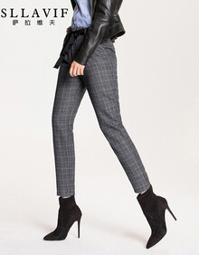 【黑白格格裤】价格_图片_品牌