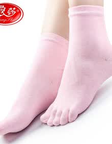 浪莎五指袜女纯棉中筒袜女士全棉防臭吸汗春秋季分趾袜子可爱女袜 100