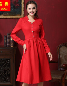 【大摆亚麻裙】价格_图片_品牌