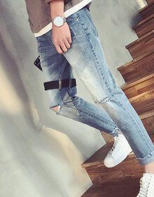 【权志龙破洞牛仔裤】价格_图片_品牌