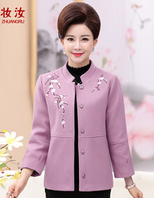 【中老年女式短大衣】价格_图片_品牌