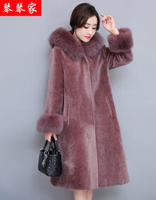 【皮毛一体羊剪绒大衣】价格_图片_品牌