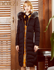 【女式中长款花羽绒服】价格_图片_品牌