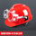 国标红V安全帽+【插槽式】四珠护目镜