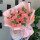 【钟灵毓秀】19朵康乃馨粉玫瑰花束