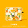 【 黄橙 油画花朵+黄色挂环】全包软壳支持无线充电