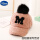 字母M羊羔绒棒球帽-粉色