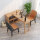 原木色1.2米折桌+边柜+菠萝椅*2