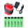 红色电池盒+6颗松下电池+充电器