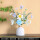 白蓝水仙雏菊+麻绳白瓶