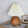 木纹色陶瓷+米色灯罩