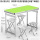 【升级】方管绿色+4铝凳【 如需伞孔请备注】