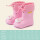 粉色立体雨鞋+内胆
