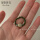 灰绿色圆珠款 戒指