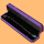 紫色八角绒布项链盒黑底色 00426