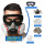 【强烈】硅胶防毒面具+黑色海绵防雾大眼罩+20片滤