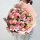 19朵粉色康乃馨+6朵粉百合混搭花束