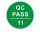 1厘米绿底白字QCPASS 11号 1件是2000