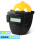 黄V标安全帽+盾式-真彩变光黑框