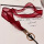 【暗红色】网纱丝巾挂绳+带钥匙扣