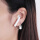 纯银英文字耳扣(单个)耳洞