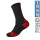 男款运动袜：高筒-1双-黑底红