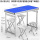 【升级】方管蓝色+4铝凳【 如需伞孔请备注】