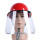 圆顶红色安全帽+支架+1.5厚PC面