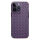 苹果14plus-暗紫色-编织纹TPU
