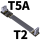 T2B-T5A 弯角C公-弯角C母 带芯片