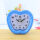 苹果闹钟-蓝色(带灯-直径10cm