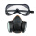 TPR黑色防尘面具+深蓝全包围普通护眼罩