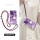 透明-四叶草水晶紫+酒红色斜挎长绳