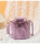蕾丝蝴蝶结水桶包紫色 贈教程+工