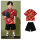 H2013男款红色麒麟短袖+H2026黑