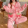 MY-9915#粉红色草莓熊-绒套装