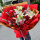 红康乃馨玫瑰百合花束