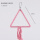 棉绳三角形吊环粉色