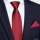 [拉链款]酒红粗条纹(领带+口
